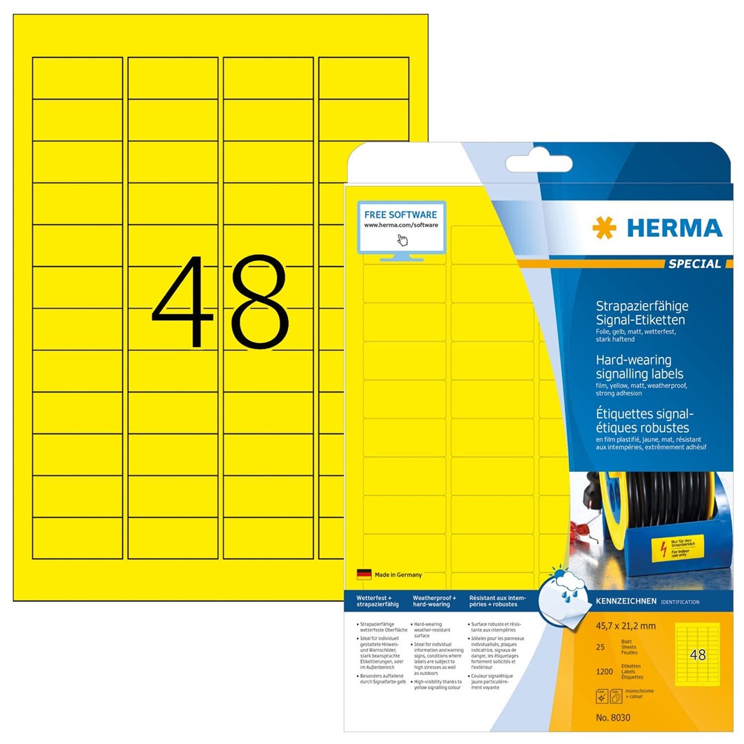 HERMA signālu etiķetes A4 45,7x21