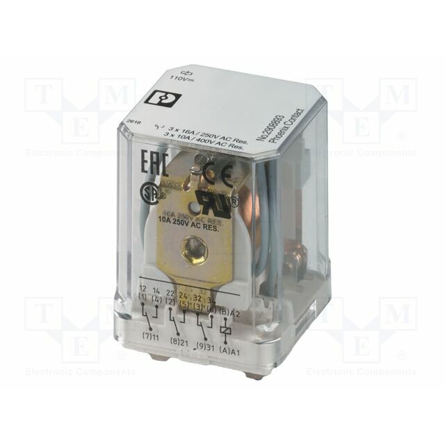 PHOENIX CONTACT Relay: electromagnetic; Ucoil: 24VDC
