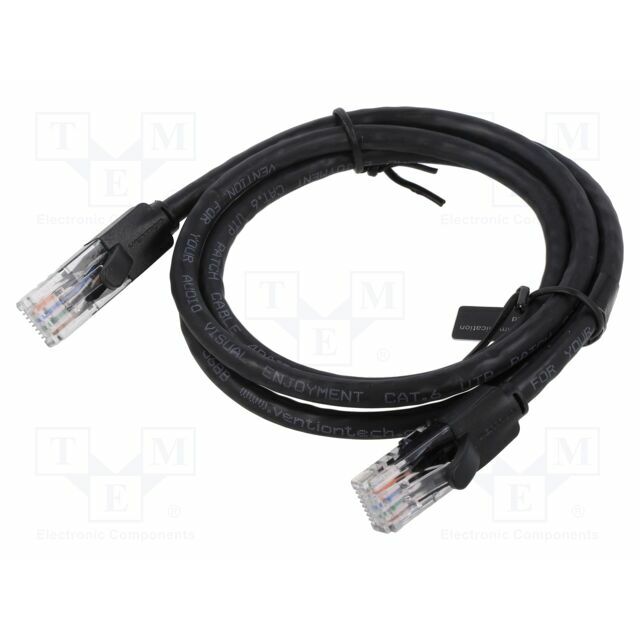 PATCH CABLE CAT.6 UTP/1M BLACK