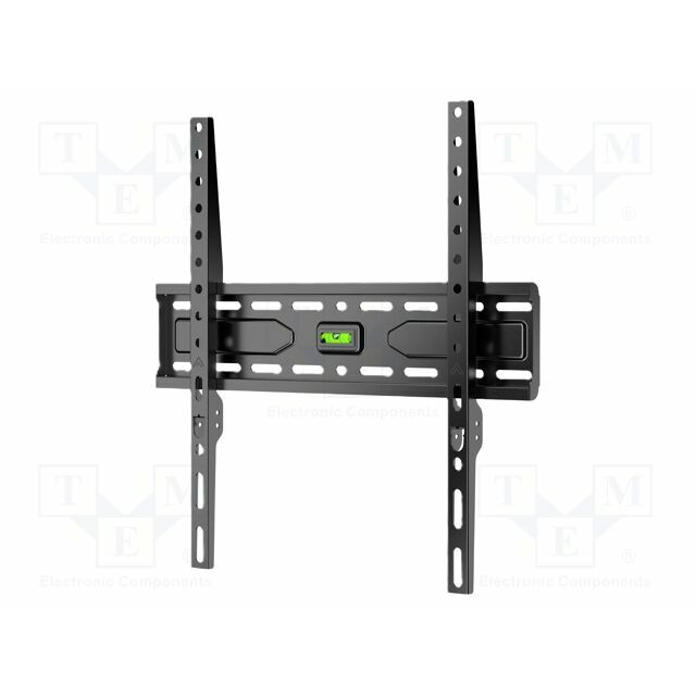 Holder: wall mounting; TV; black; adjustable