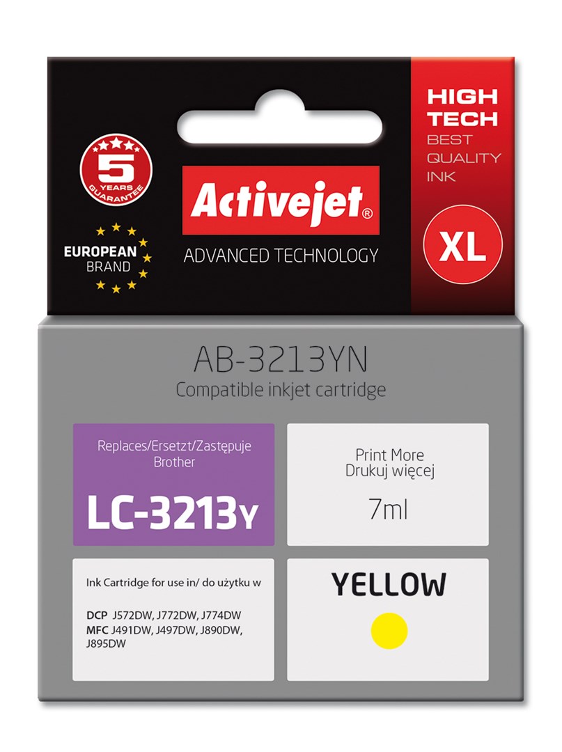 Activejet AB-3213YN Ink cartridge (replacement for