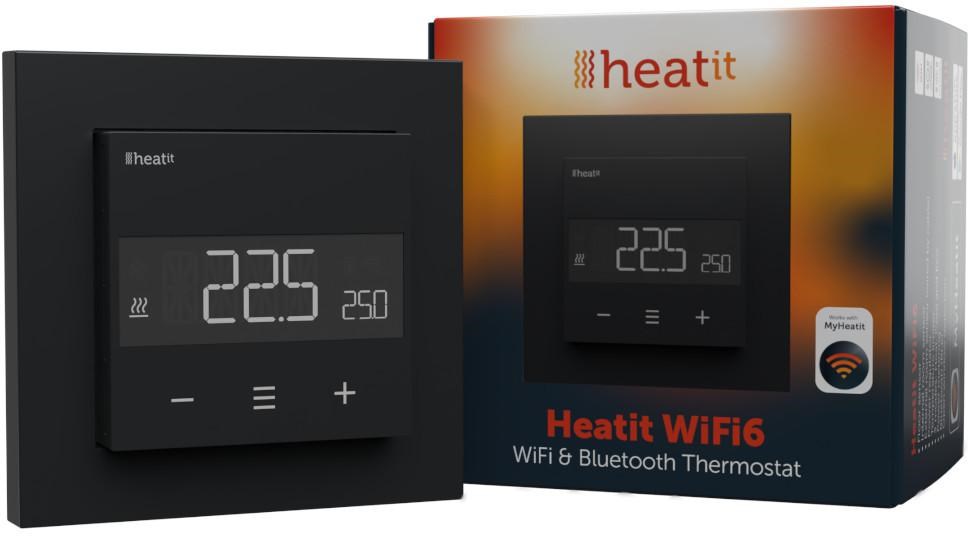 Termostat Heatit WiFi6 Black Matt Wi-Fi