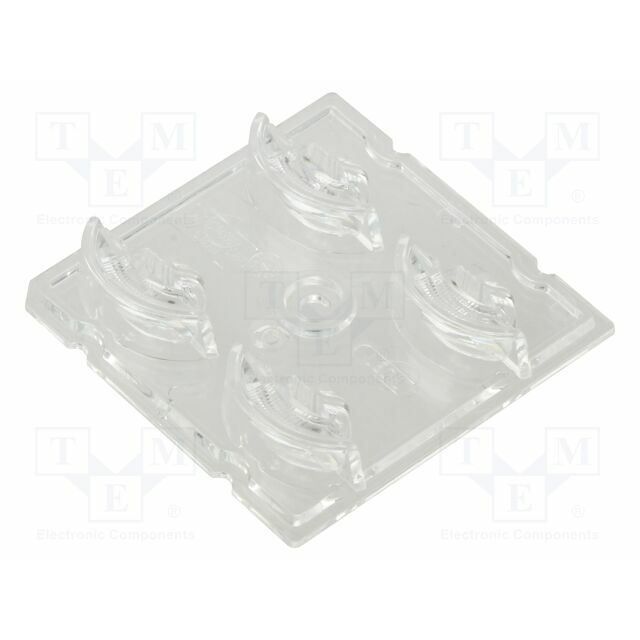 LEDIL LED lens; square; transparent; H:
