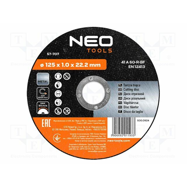 NEO TOOLS Cutting wheel; Ø: 125mm