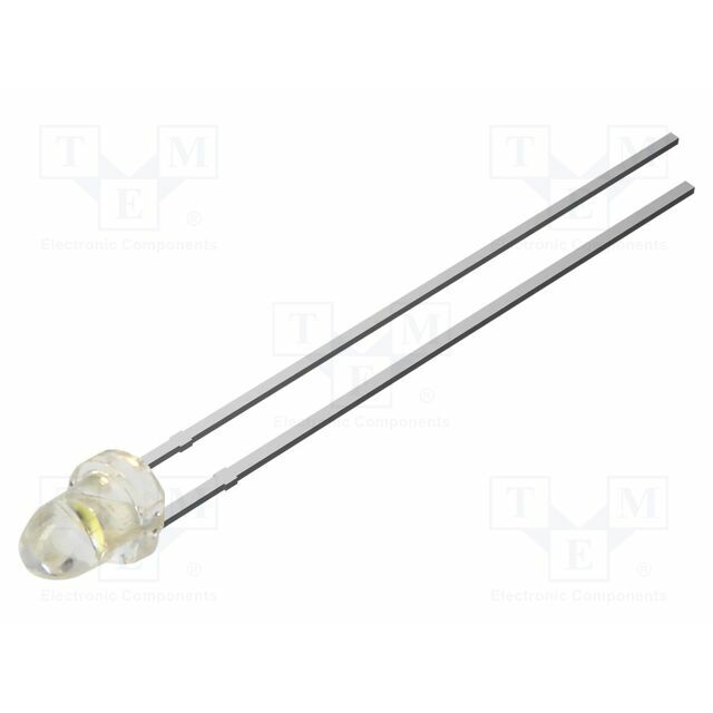 OPTOSUPPLY LED; white; 3mm; 14400mcd; 15°