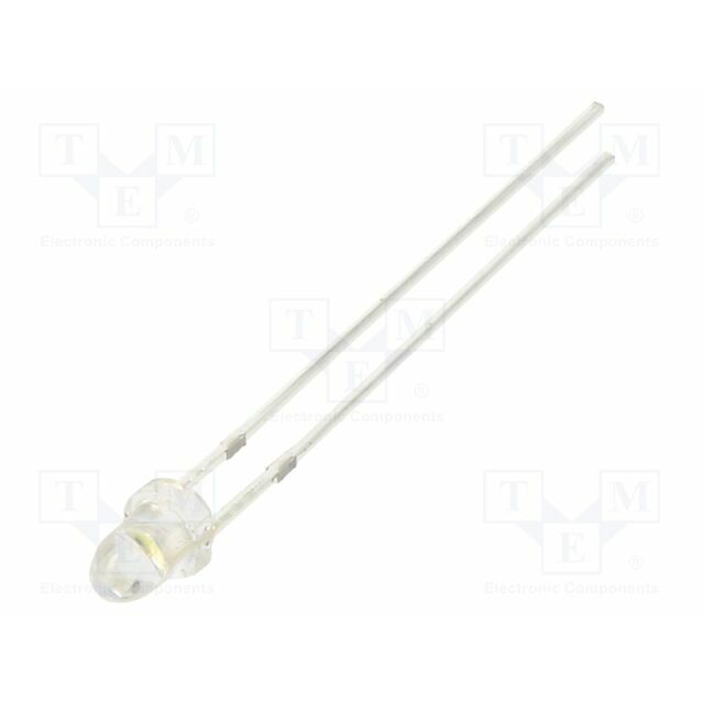 OPTOSUPPLY LED; white; 3mm; 14400mcd; 15°