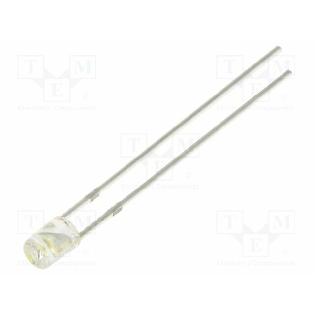 OPTOSUPPLY LED; white cold; 3mm; 330mcd