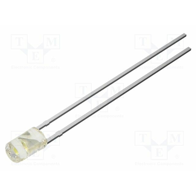 OPTOSUPPLY LED; white cold; 3mm; 600mcd