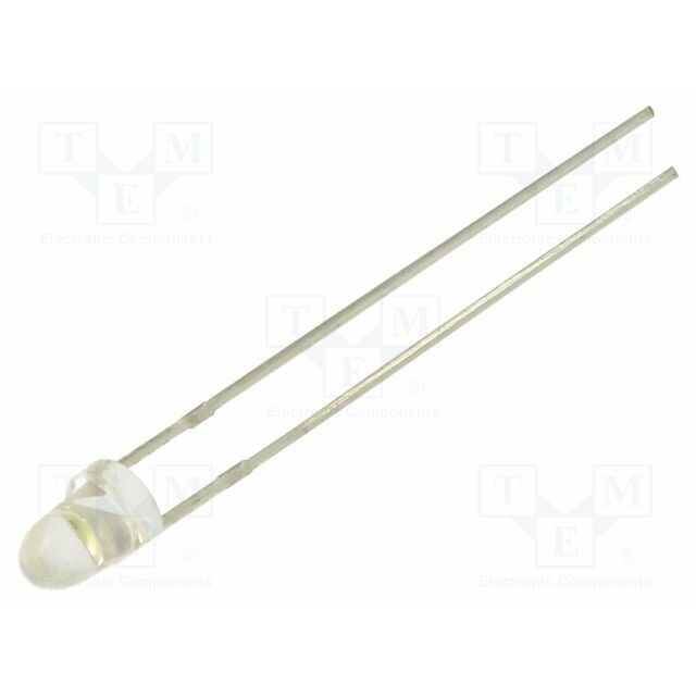 OPTOSUPPLY LED; white cold; 3mm; 14400mcd
