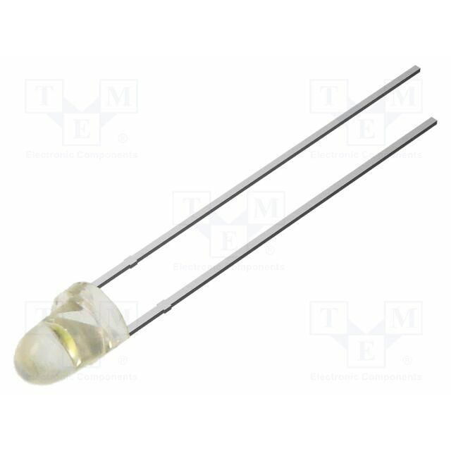 OPTOSUPPLY LED; white cold; 3mm; 14400mcd