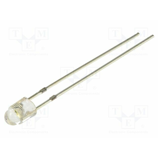 OPTOSUPPLY LED; white cold; 3mm; 10000mcd
