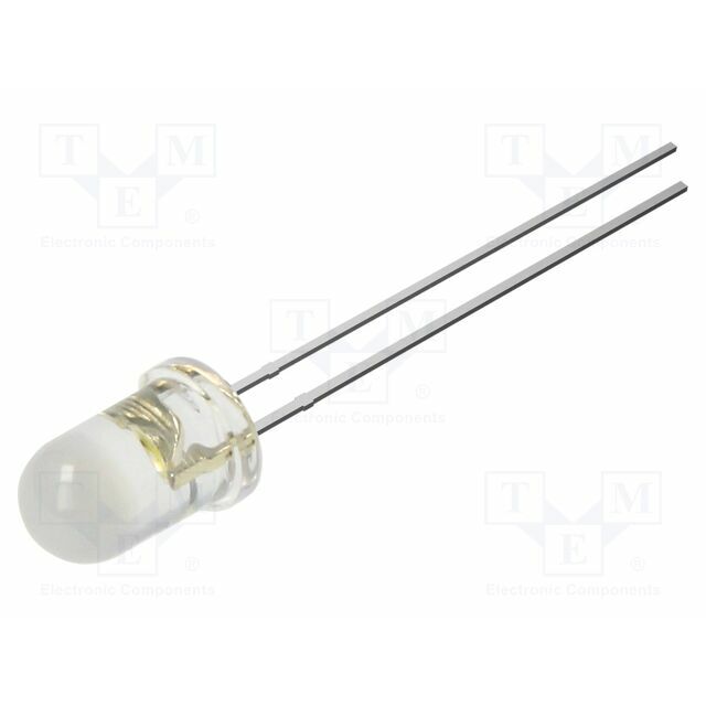 OPTOSUPPLY LED; white cold; 5mm; 5800mcd