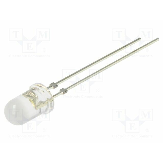 OPTOSUPPLY LED; white cold; 5mm; 5800mcd