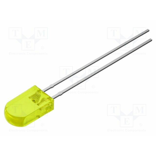 OPTOSUPPLY LED; yellow; 500mcd; 100°; Front: