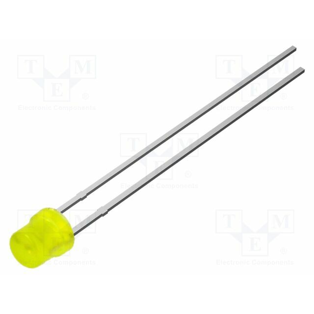 OPTOSUPPLY LED; yellow; 3mm; 100mcd; 120°