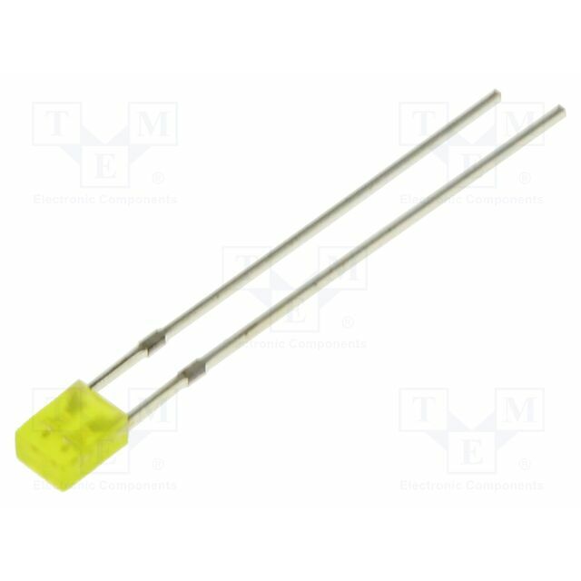 OPTOSUPPLY LED; yellow; rectangular; 2x3x4mm; bipolar