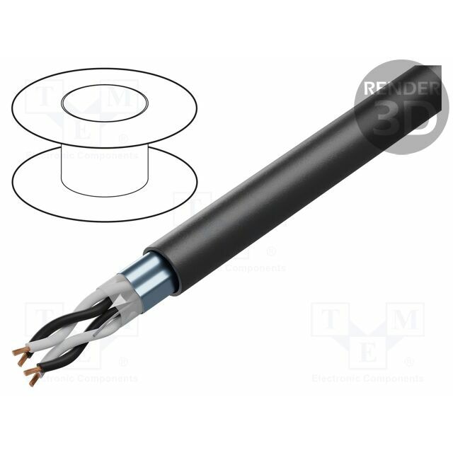 Wire; BiT RE-2Y(St) Yv-FR; 2x2x0.75mm2