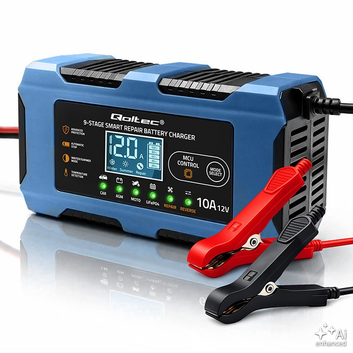 Qoltec Smart Battery Charger 12V 10A