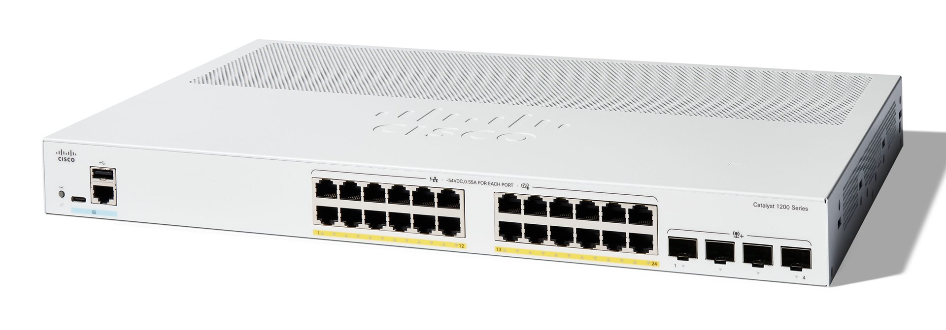 Cisco Catalyst 1200-24P-4X Smart Switch, 24