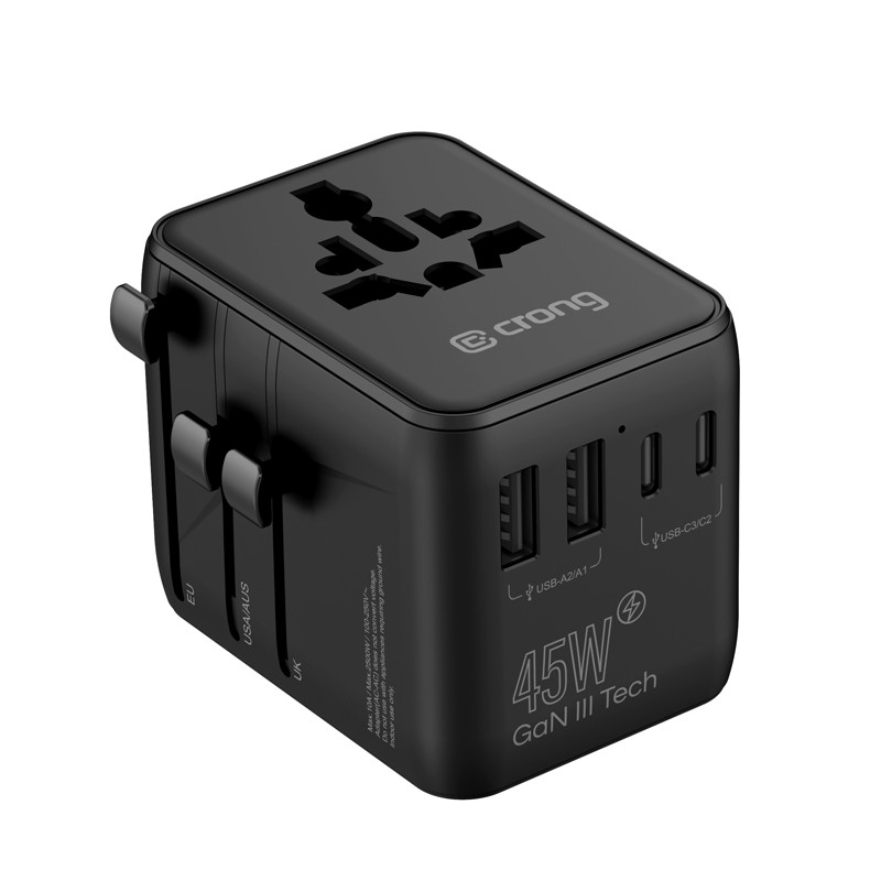 CRONG World Travel Adapter GaN 45W