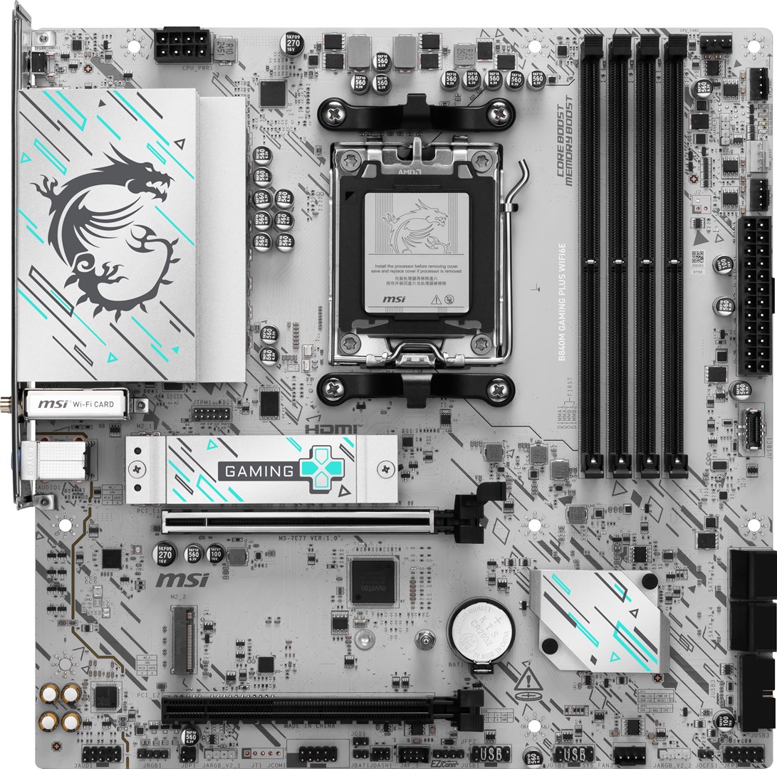 Mātesplate MSI B840M GAMING PLUS WIFI6E