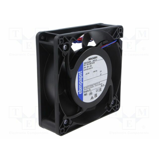 EBM-PAPST Fan: DC; 127x127x38mm; axial; 24VDC
