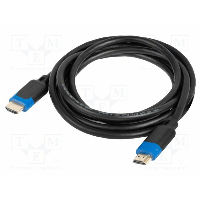 LANBERG Cable; HDMI plug,both sides