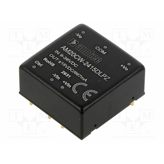 AIMTEC Converter: DC/DC; 20W; Uin: 9÷36VDC