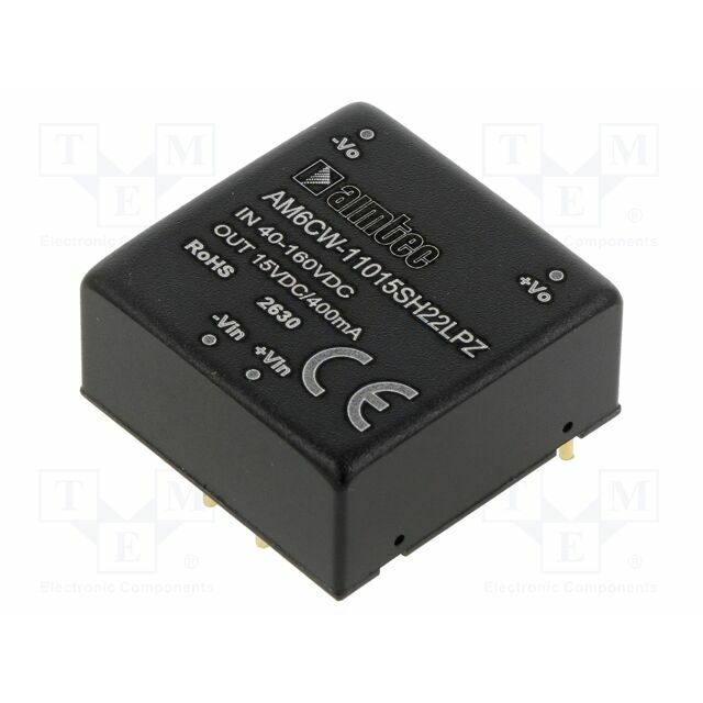 AIMTEC Converter: DC/DC; 6W; Uin: 40÷160VDC
