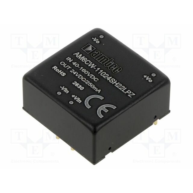AIMTEC Converter: DC/DC; 6W; Uin: 40÷160VDC