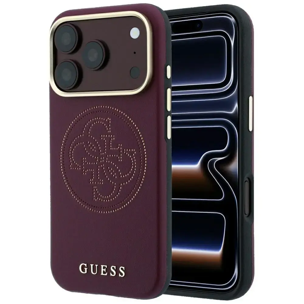 Case Guess Perforated 4G Gold Logo