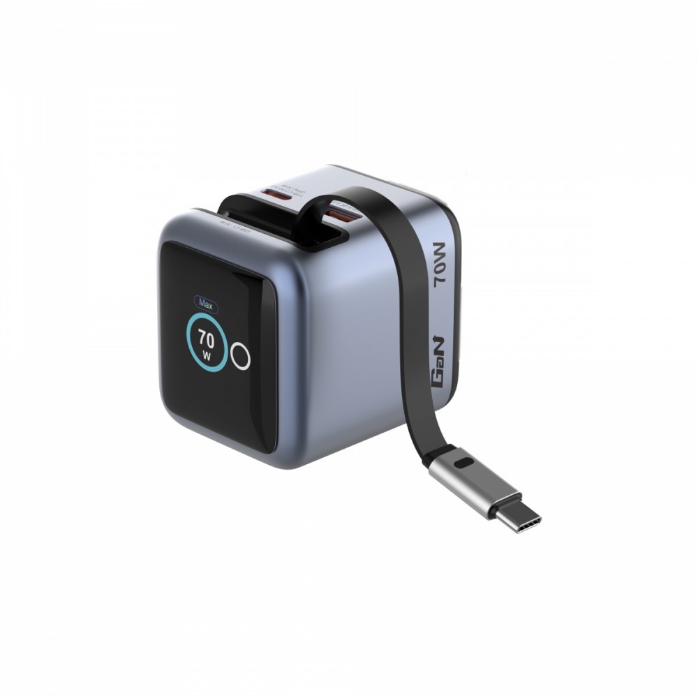 VERBATIM Mini GaN charger 70W Retractable