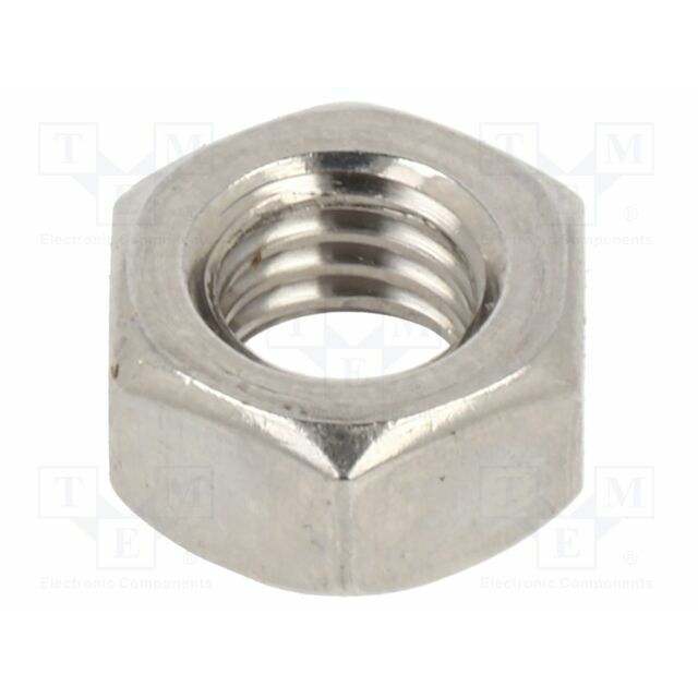 Nut; hexagonal; M8; Thread: metric; A4
