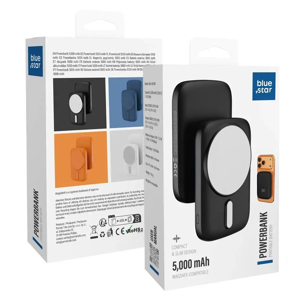 BLUESTAR Powerbank compatible with MagSafe Blue