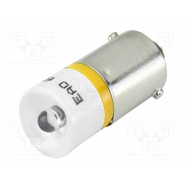 EAO LED lamp; BA9S; yellow; 48VDC