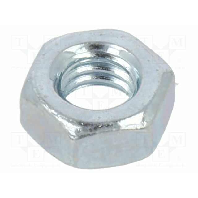 Nut; hexagonal; M4; Thread: metric; steel