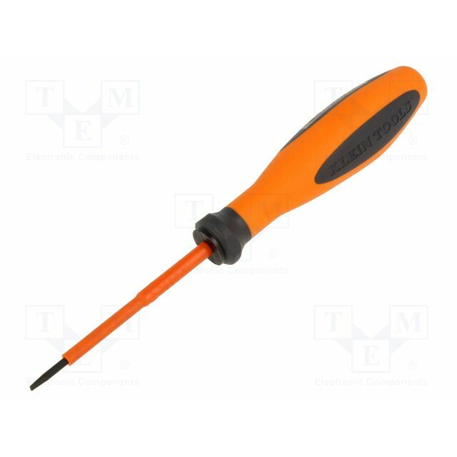 KLEIN TOOLS Screwdriver: insulated; slot; 2