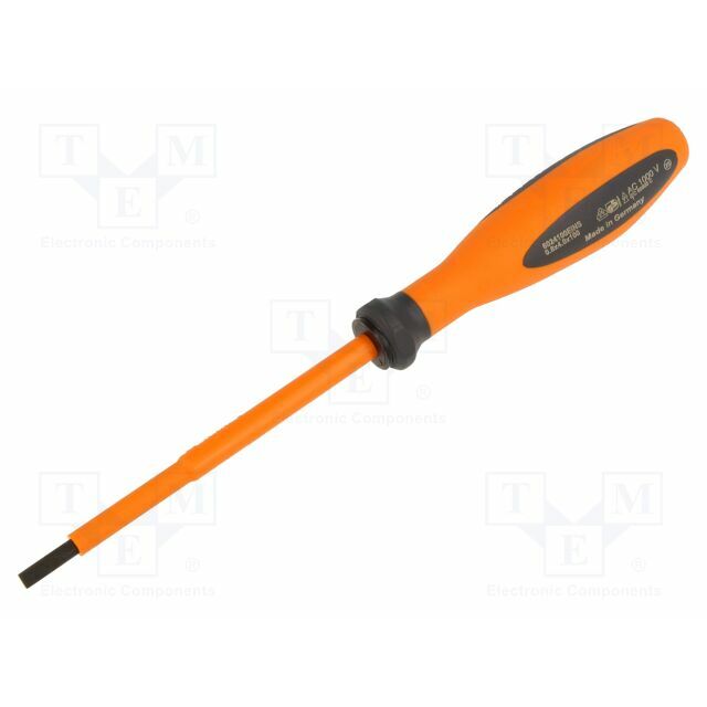 KLEIN TOOLS Screwdriver: insulated; slot; 4mm