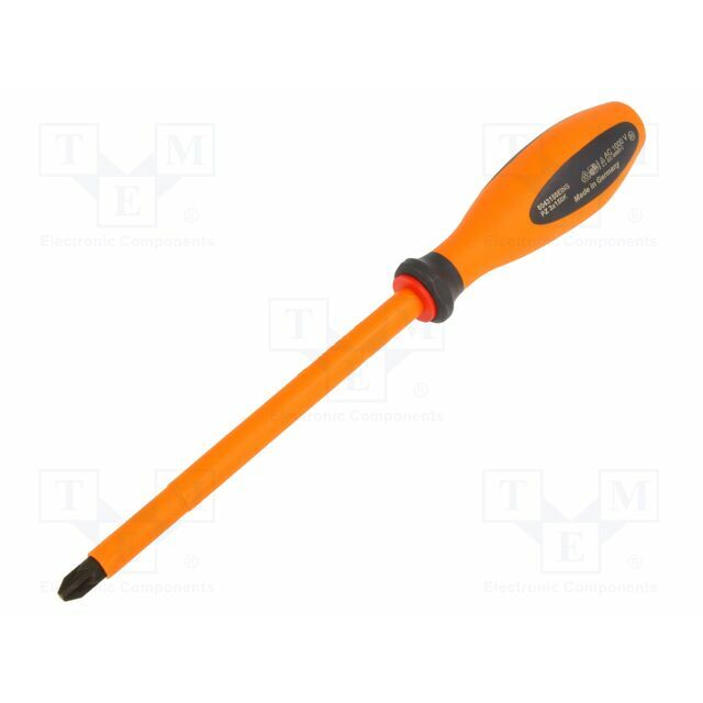 KLEIN TOOLS Screwdriver: insulated; Pozidriv®; PZ3