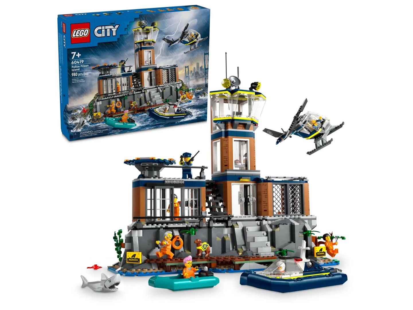 LEGO 60419 Police Prison Island Konstruktors