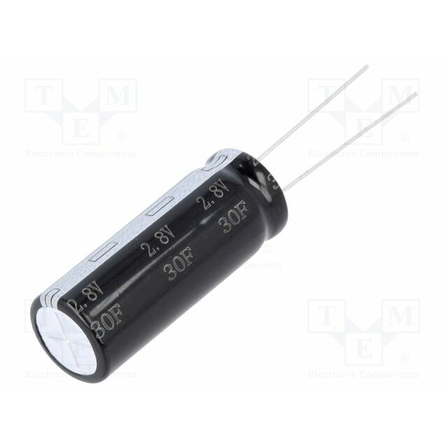 BIGCAP Supercapacitor; THT; 30F; 2.8VDC