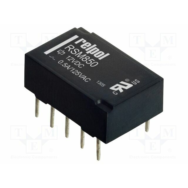 RELPOL Relay: electromagnetic; Ucoil: 12VDC; DPDT