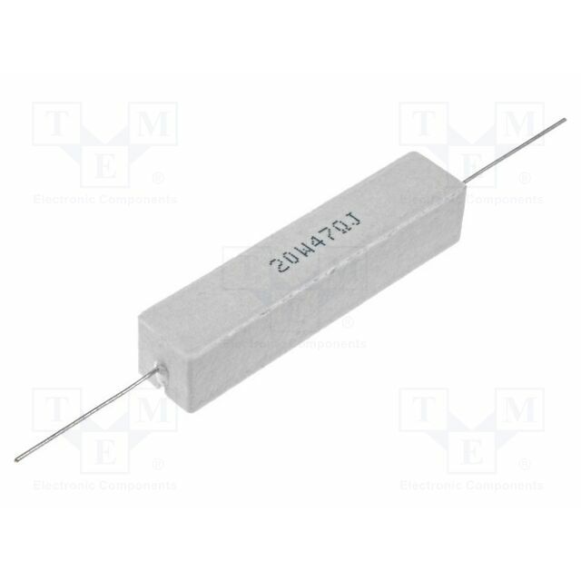 SR PASSIVES Resistor: wire-wound; 470mΩ; cement