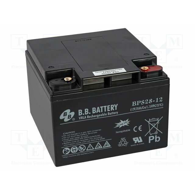 B.B. Battery Re-battery: acid-lead; 12V