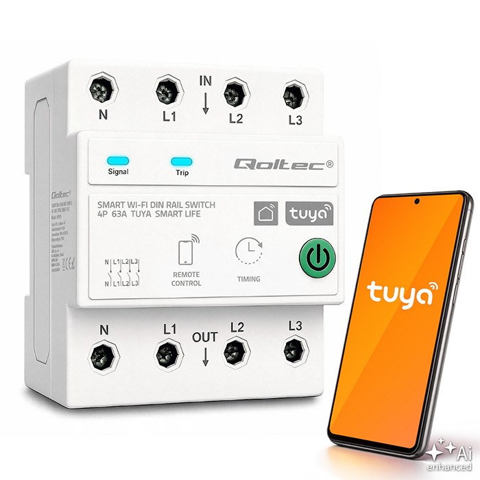QOLTEC Three phase 63A relay for