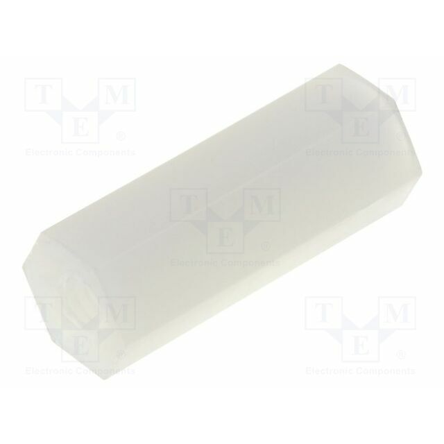 FIX&FASTEN Screwed spacer sleeve; hexagonal; polyamide