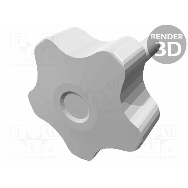 ELESA+GANTER Knob; Ø: 40mm; Ext.thread: