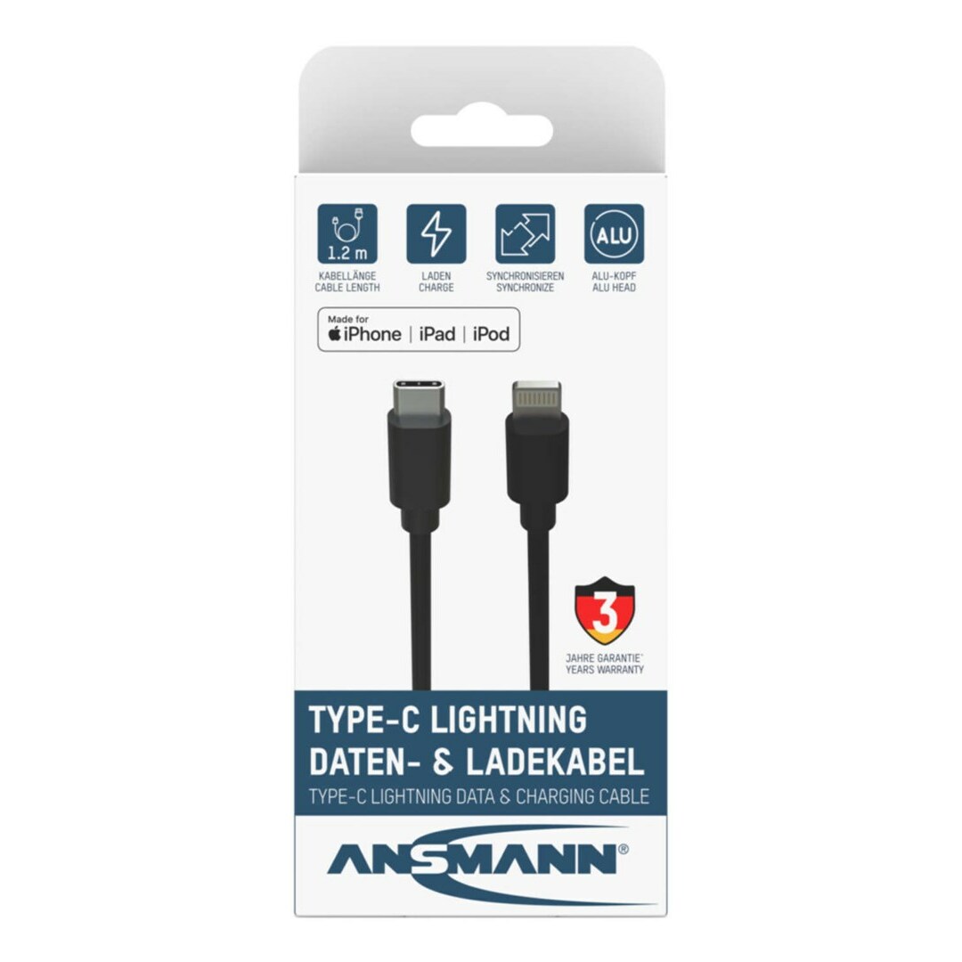 Ansmann 1700-0106 mobile phone cable Black