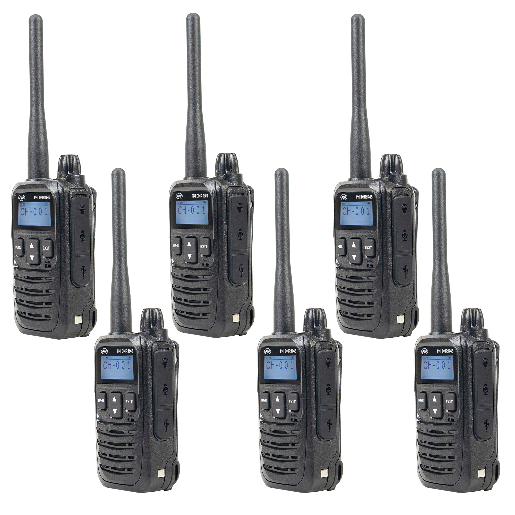 Kit of 6 portable radio stations