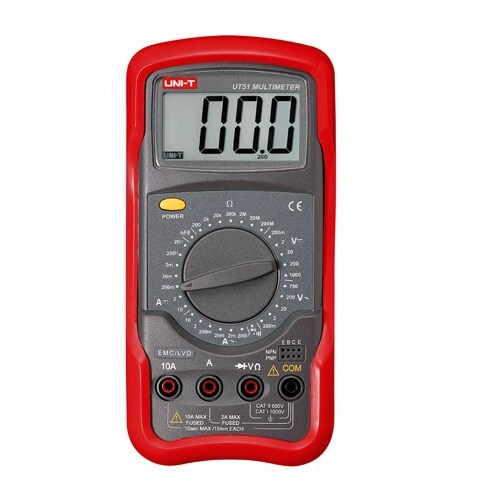 UNI-T Digital multimeter; LCD; VDC: 200mV
